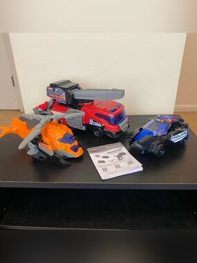 VTech Switch & Go 3-in-1 Rescue Rex Transforming Automobiles Set TESTED